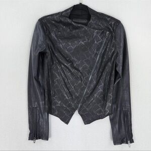 BlankNYC Black Snakeskin Faux Leather Jacket